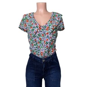 {Anthropologie} Maeve | Austen Collared floral Blouse